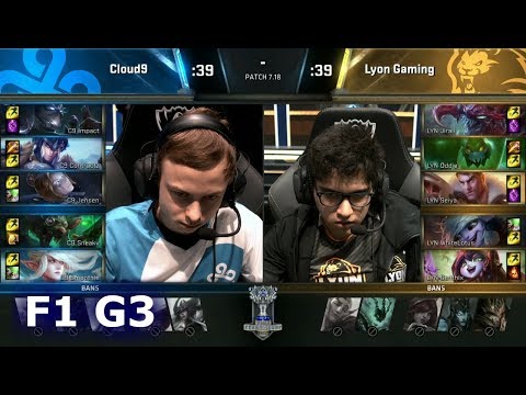 Cloud 9 vs Lyon Gaming | Game 3 Finals of Play-in Stage S7 LoL Worlds 2017 | C9 vs LYN G3