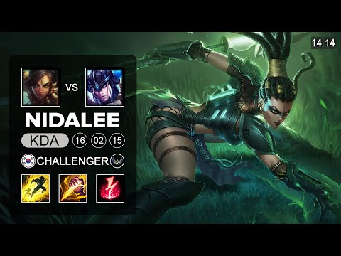 Nidalee vs Sejuani Jungle - KR Challenger - Patch 14.14 Season 14