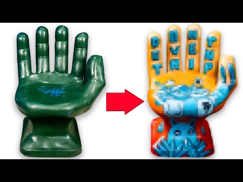 Custom Painting this Giant Hand Chair!