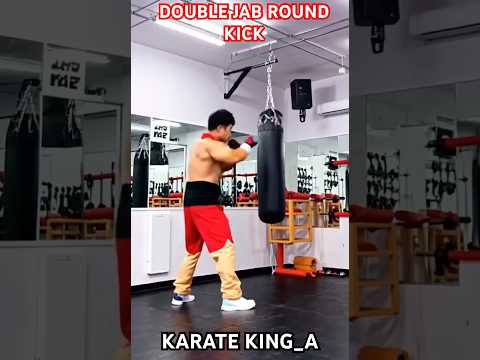 Double jab round kick  #boxing #streetfight #mma #martialarts #training #usa #india