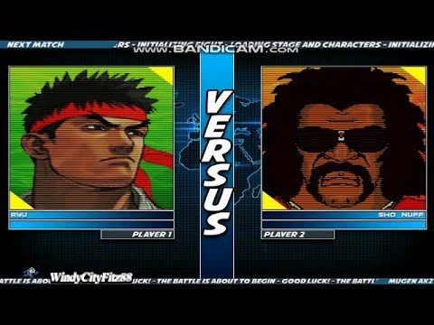 WCFITZ88 Mugen Battles | Ryu (SF3) vs Sho Nuff X