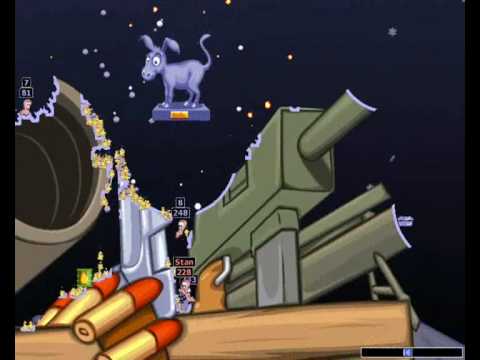 Worms world party: Testing super weapons