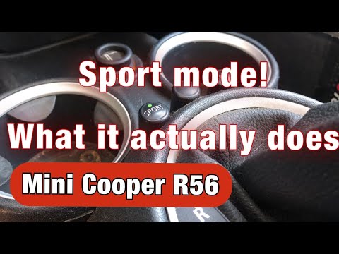 Part of a video titled Sport mode! - What the sport button actually does on an R56 Mini Cooper