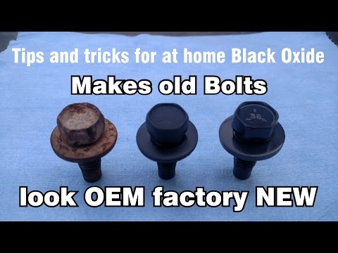 DIY at home original Black Oxide Phosphate OEM Restoration of nuts & bolts