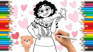 How to Draw Mirabel Madrigal 🦋Disney Encanto for kid | How to Draw Disney Encanto Characters Easy