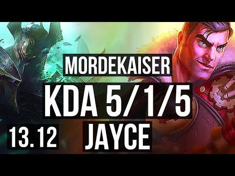 MORDEKAISER vs JAYCE (TOP) | 5/1/5, 900K mastery, 300+ games | KR Master | 13.12