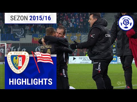 Piast Gliwice - Cracovia 2:2 | SKRÓT | Ekstraklasa 2015/16 | 19. Kolejka
