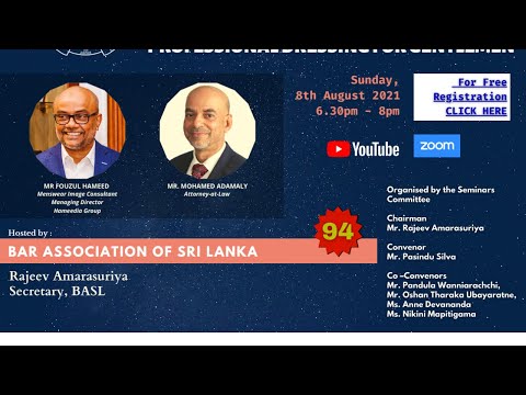 BASL Webinar 4.8 - Suit up the Right way - Professional Dressing for Gentlemen