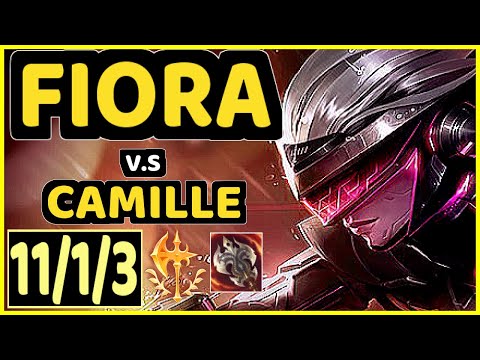 KINGEN (FIORA) vs CAMILLE - 11/1/3 KDA TOP GAMEPLAY - KR Ranked GRANDMASTER