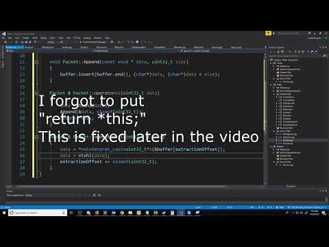 C++ Blocking Sockets Networking [Winsock] Tutorial 14: Packet Class Part 1