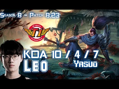 SKT T1 Leo YASUO vs LUCIAN ADC - Patch 8.23 KR Ranked