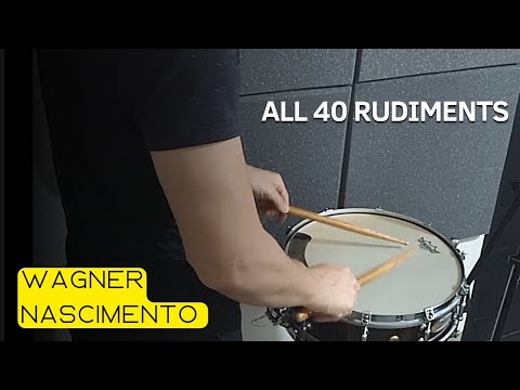 All 40 Rudiments in 5 minutes (Todos os 40 Rudimentos em 5 minutos).
