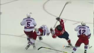 Marc Staal hit on Alex Ovechkin. NY Rangers vs Washington Capitals Game 3 5/2/12 NHL Hockey Marc Staal hit on Alex Ovechkin. NY Rangers vs Washington Capitals Game 3 5/2/12 NHL Hockey