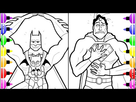 BATMAN vs SUPERMAN Coloring Pages, Super Heroes Coloring Pages, Baby Batman Coloring Pages