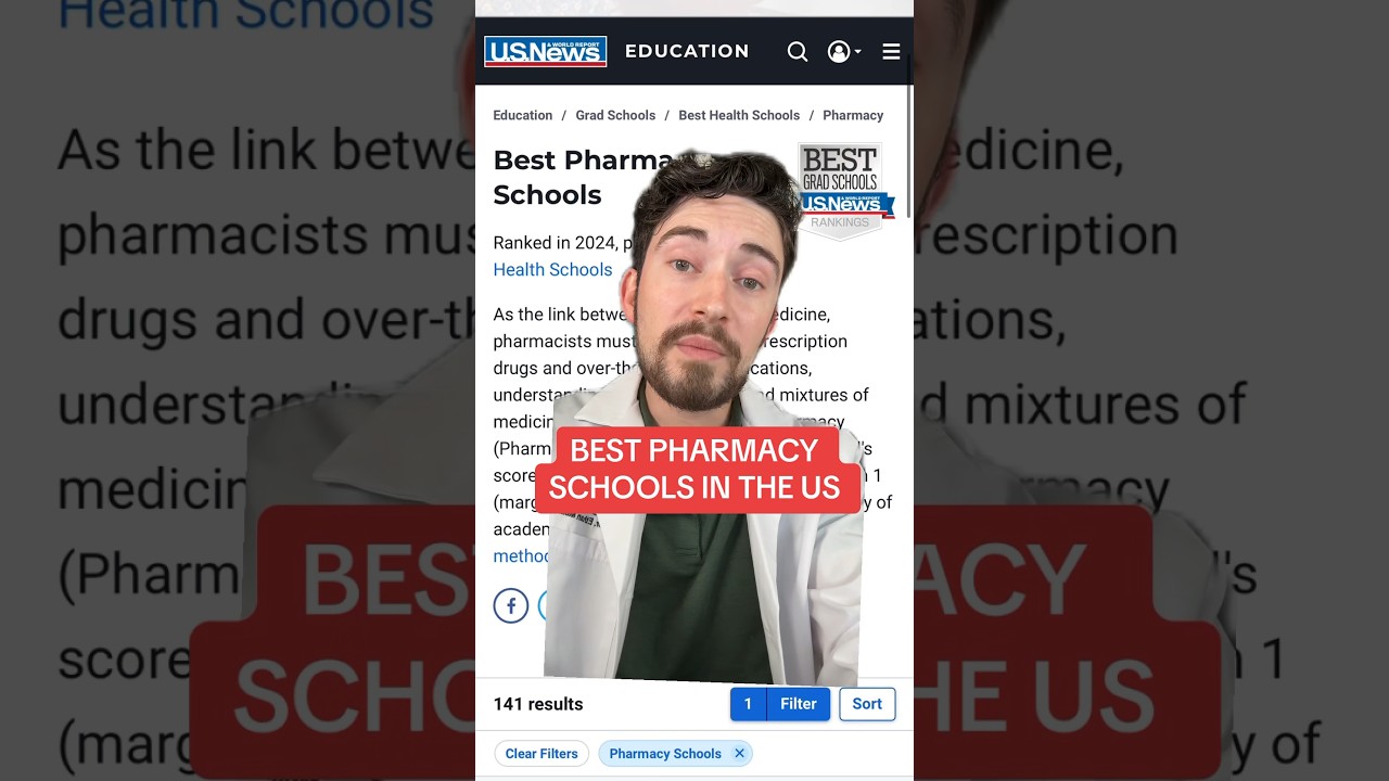 BEST Pharmacy Schools in 2024 #pharmacist #pharmacy #pharmacystudent #pharmacyschool #shorts