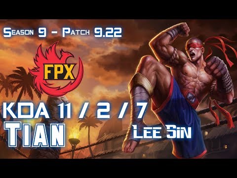 FPX Tian LEE SIN vs KHA'ZIX Jungle - Patch 9.22 EUW Ranked