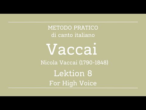 Vaccai - Lesson 8 - High
