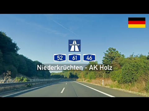 Driving in Germany: Autobahn A52, A61 & A46 from Niederkrüchten to AK Holz