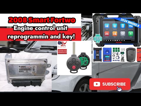 How to program key on Smart Fortwo (all keys lost, add key, ECU replacement) Autel IM608