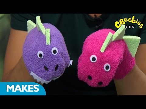 CBeebies: Make a Dinosaur Sock Puppet with CBeebies Presenters Andy and Alex