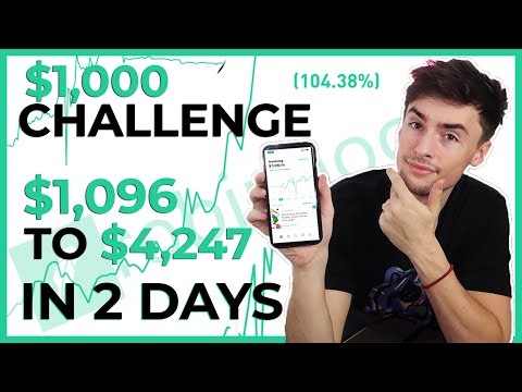 Turning $1,000 Into $4,000 in 2 Days Trading Options | Beginner Challenge Part 2
