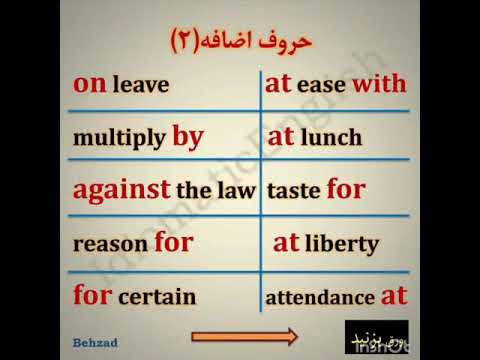 Idiomaticenglish/ حروف اضافه