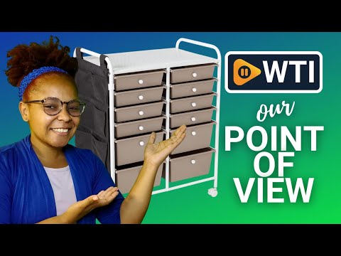Honey-Can-Do Honey Can Do 12-Drawer Metal Rolling Storage Cart with Side Pockets CRT-09104 White - WTI product video review