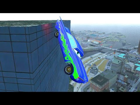 GTA 4 Blue Car Ramone Crash Testing - GTA IV Cars Mods