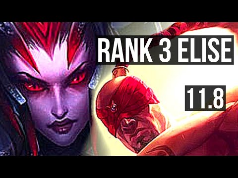 ELISE vs LEE SIN (JUNGLE) | Rank 3 Elise, 15/1/8, Legendary | JP Grandmaster | v11.8