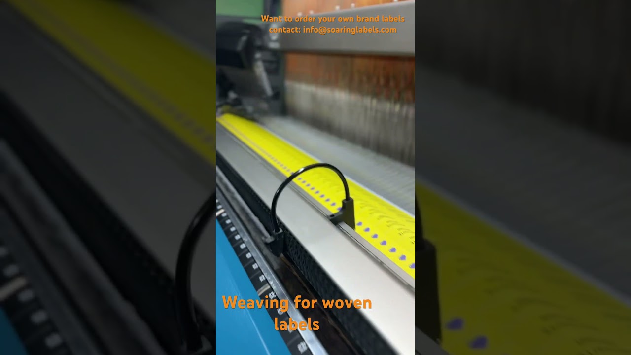 Weaving for woven labels, we are label factory from China!