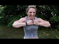 MICHELE GAVIN Ripping Her Clothes Young Teen Female Bodybuilder Flexing Huge BICEPS Peaks Fbb