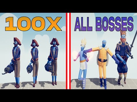 100X HARPOONER Vs ALL BOSSES FACTION| TABS - Totally Accurate Battle Simulator