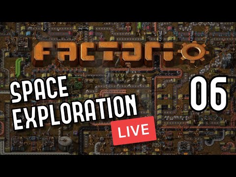 Factorio -Space Exploration mod - 06 - Live Stream - Green Circuits megabase