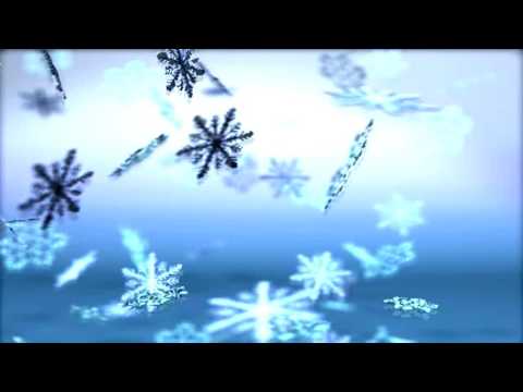 Футаж Снежинки падают