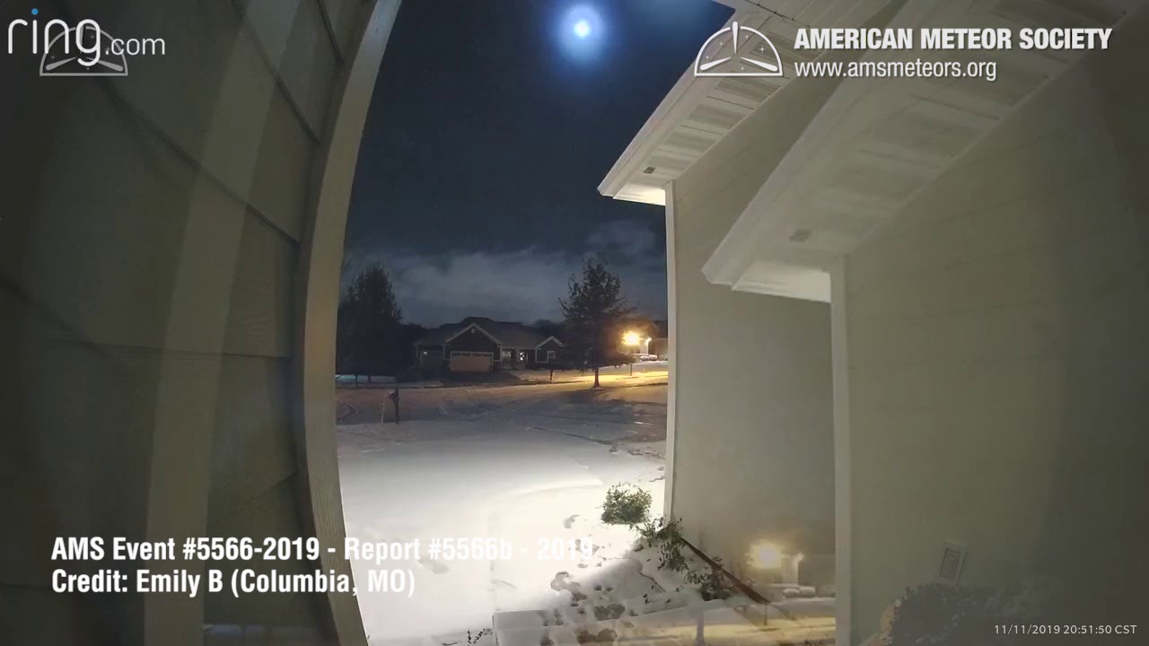 Fireball spotted over Missouri on Nov. 11th, 2019 - YouTube