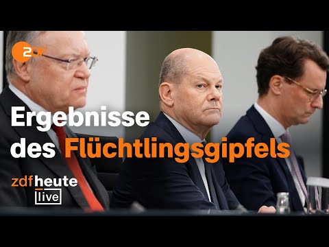 Flüchtlingsgipfel: Scholz will konsequentere Abschiebungen - Milliarde mehr vom Bund | ZDFheute live