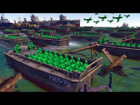 Massive Green Army Men D-DAY BEACH INVASION! - Men of War: Army Men Mod