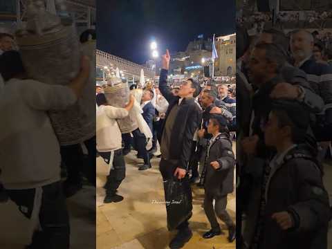 Second Hakafot after the Simchat Torah holiday at the Western Wall in Jerusalem, Israel 2025