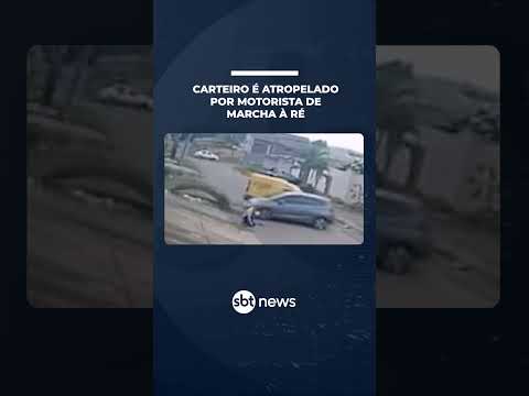Carteiro é atropelado por carro que sai em marcha à ré em Goiás | #SBTManhã
