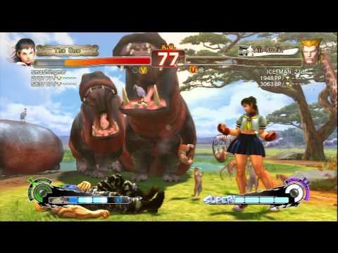 smashingme (sakura) Vs ICE_MAN_213 (Guile) SSF4/AE Ranked Matches - PSN