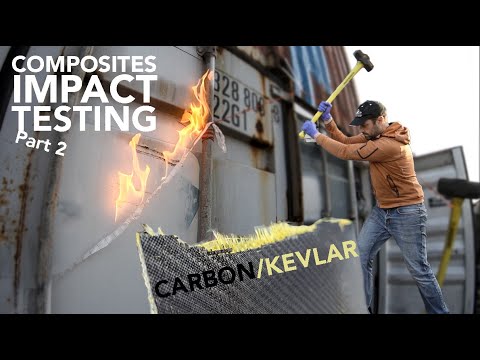 IMPACT TEST Pt2: Hammer V Carbon Fibre, Kevlar, Innegra, Diolen. Arctic Vehicle Project BERNARD [4K]