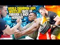 WORLD CHAMPION ARM WRESTLER TAKES US THROUGH A BACK WORKOUT!
