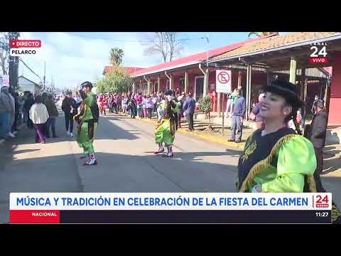 Pelarco: música y tradición en celebración de la Fiesta del Carmen | 24 Horas TVN - Red Maule