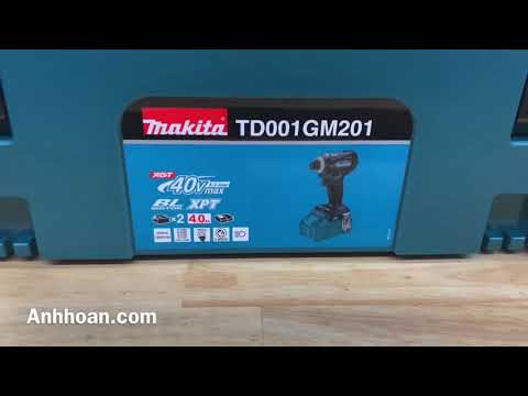 Makita TD001GM201 Smūginis suktuvas XGT, 1/4", 220Nm, bešepetėlinis variklis, 2X4,0Ah, greitasis kroviklis; MAKPAC lagaminas video