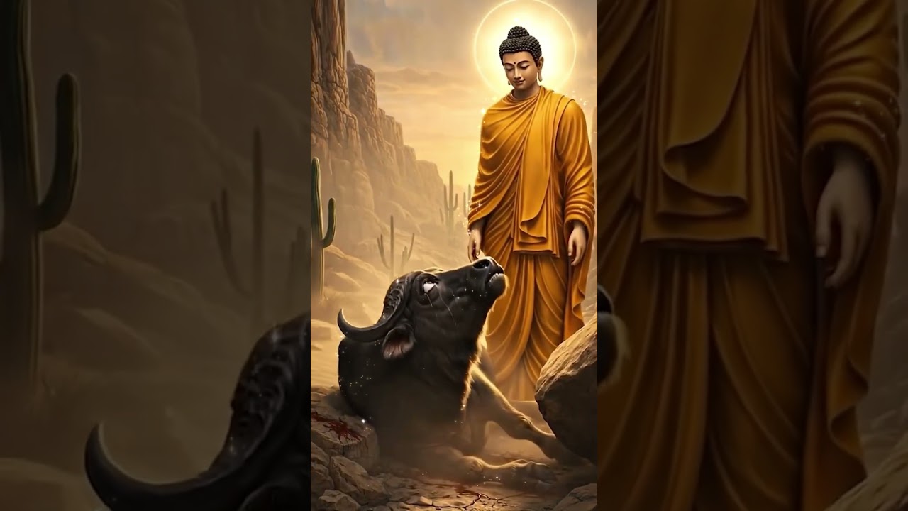 जब एक फंसा हुआ बैल बुद्ध से मिलता है...  When a Trapped Ox Meets the Buddha...