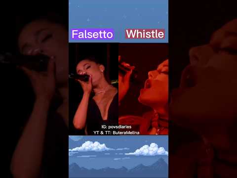 Ariana Grande's HIGH NOTE falsetto vs. whistle 😱 || #arianagrande #shorts #music #youtubeshorts