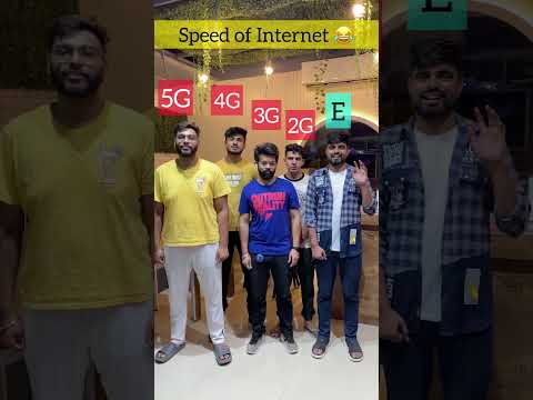Speed of Internet 🤣~5g vs 4g vs 3g vs 2g vs E 😂~#shorts #ytshorts #funnyvideo