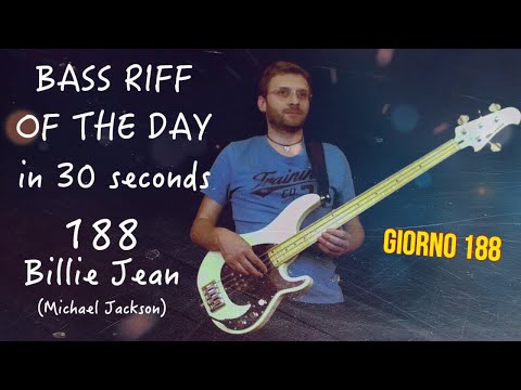 Bass cover Billie jean chorus Michael Jackson bassline Bass Riff of the day in 30s giorno 188