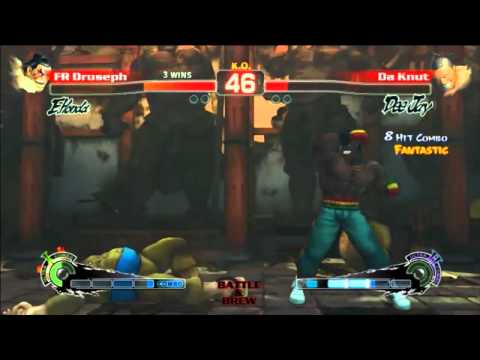 Battle & Brew 7/7 SSF4:AE Winners Finals Druseph vs Da Knut