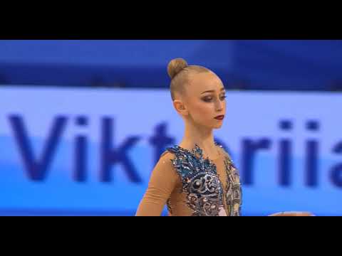 Viktoriia Onopriienko Ribbon AA 21.400 - European Championships Varna 2021